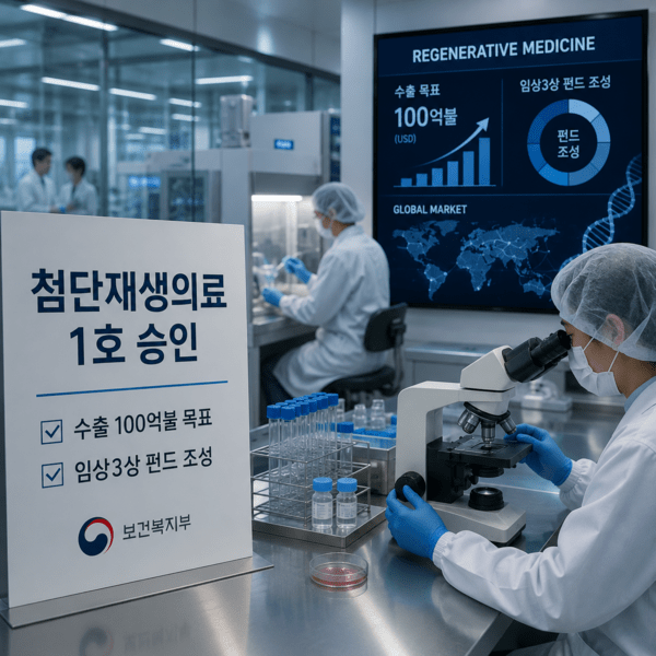 "첨단재생의료 1호 승인"…수출 100억불·임상3상 펀드도